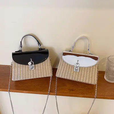 Women's 2023 Summer Casual Crossbody Bag Black Gold