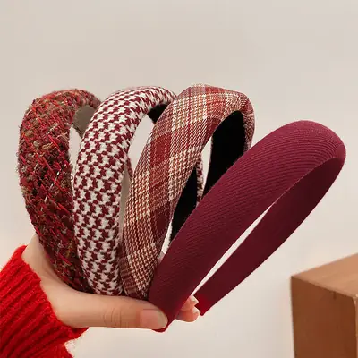 Red Velvet High Cranium Hair Hops for Women