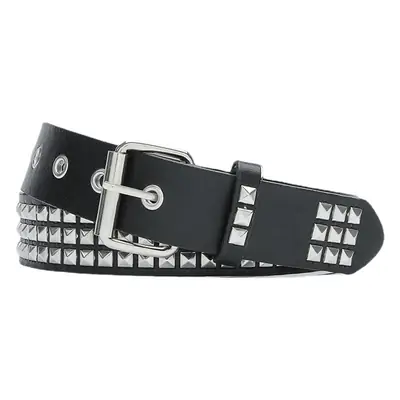 Punk Men Belt with Diamond Stickers & Metal Buckles