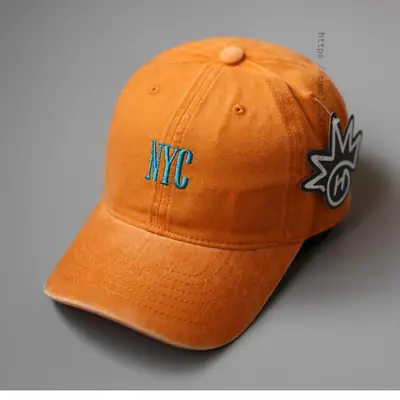 Orange Korean Style Women's Letter Coated Hat