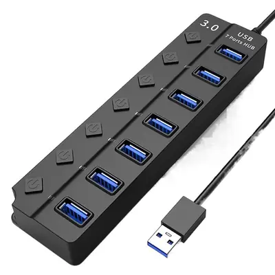 7-Port USB3.0 Hub with Diamond Button