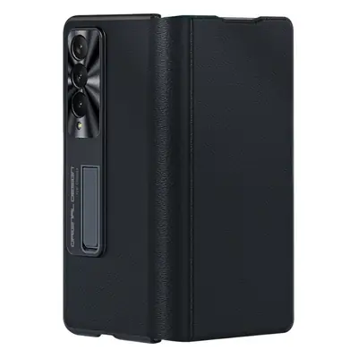Samsung ZFold4 Leather Phone Case Ultra Thin Black