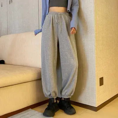 Gray Loose Toe Women's Sports Pants 2023