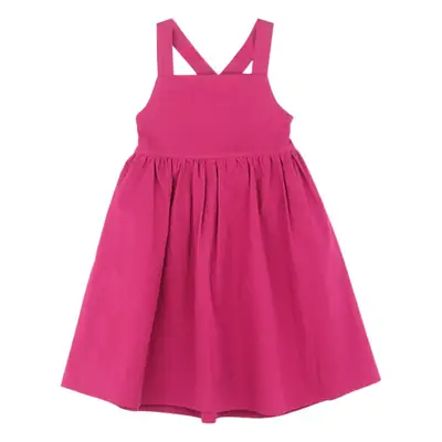 Kids Suspender Dress Black Pink Pure Cotton Summer