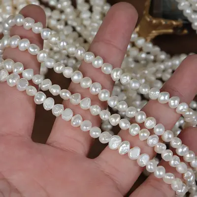 40-41cm Natural Baroque Pearl Beads 5-6mm