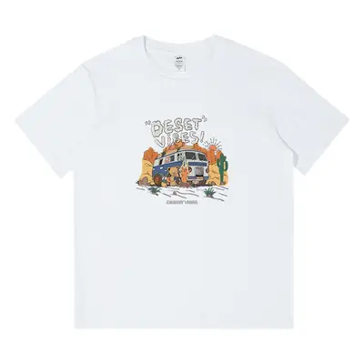 Men Cotton Cartoon T-Shirt White 2023