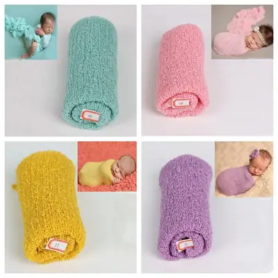 Newborn Baby Photo Wrapping Towel Green Stretch