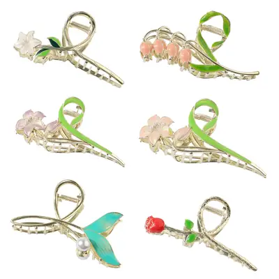 Korean Tulip Hair Clips Set for Women