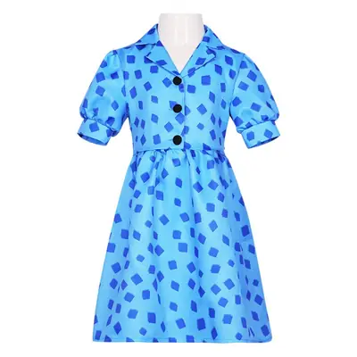 Matilda Movie Cos Blue Princess Dress for Girls