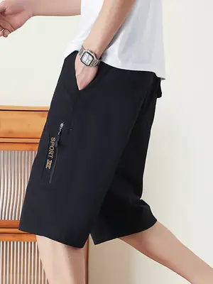 Men Cotton Crop Shorts Grey Casual Summer Wear