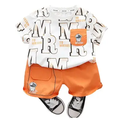 Wu Xiaoqi 2Pc Short Sleeve Cotton Suit Boys Summer