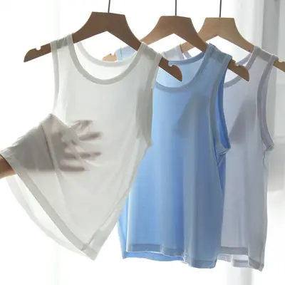 Children's Mesh Vest & Toddler Top Set Light Blue