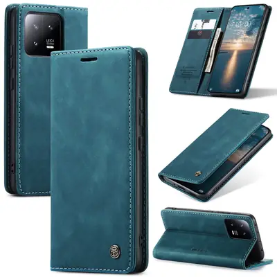 Leather Flip Phone Case Teal 5g/12Pro Plus