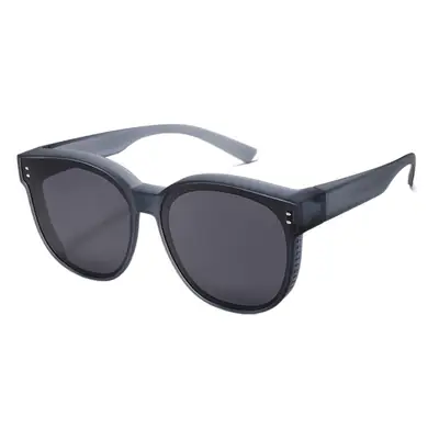 Men Women Anti-UV Anti-Glare Driving Sunglasses Black 56mm
