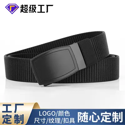Men's Black Automatic Buckle Belt Casual Tactical Wear