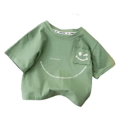 White Cotton Short Sleeve T-Shirt for Boys Girls 2025