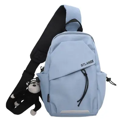 Men Casual Japanese Shoulder Bag Black Student Fashion
