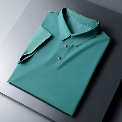 Men Olive Green Polo T-Shirt Short Sleeve Cool Breathable