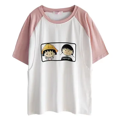 Pure Cotton Anime Print T-Shirt Short Sleeve Summer Wear