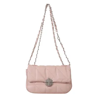 Pink Rhombic Shoulder Chain Bag Women 2023