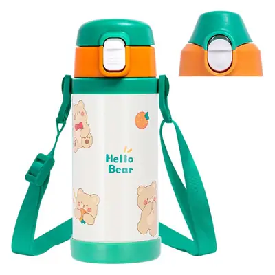 Diller Kidsren's Water Cup for School, Special for Kindergarten Babies, Portable Thermos Cup for Students, Stainless Steel Water Kettle with Straw