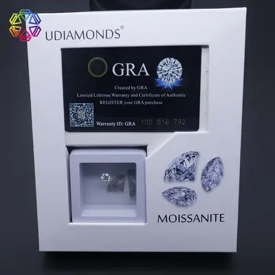 New Classy Round Moissanite Stone 8 Hearts Arrows 3 Ex Cut