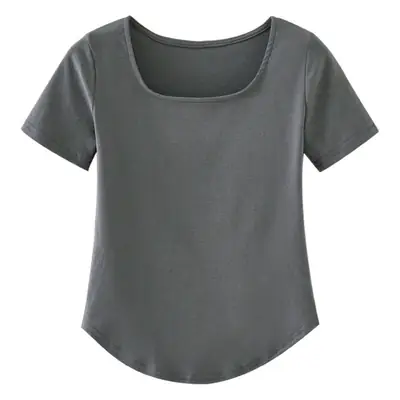 Women Asymmetrical Curved Slim Fit T-Shirt Summer 2025