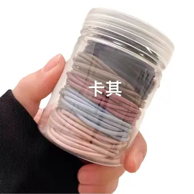 Women Hair Ring Rubber Bands 100 Pcs Black High Elastic