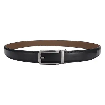 Men's Brown Leather Belt with Stainless Buckle