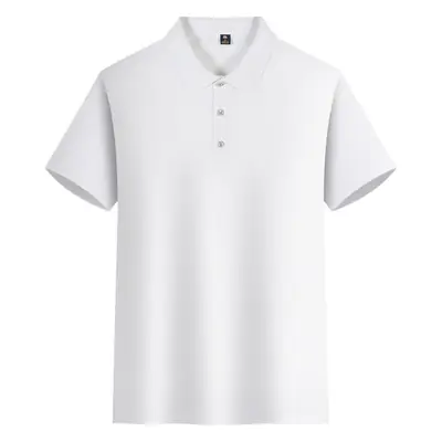 Men's Yellow Polo Shirt Button Collar Short Sleeve