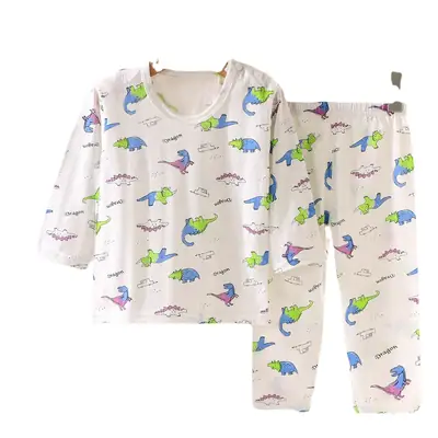 Summer Light Green Kids Pajamas Set 9-10Y