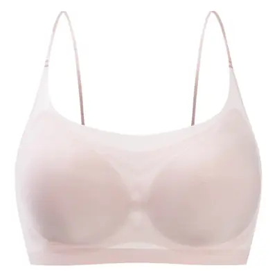 Breathable seamless underwear Women's Ice Silk cool thin big chest small adjustable simple beautiful back invisible bra