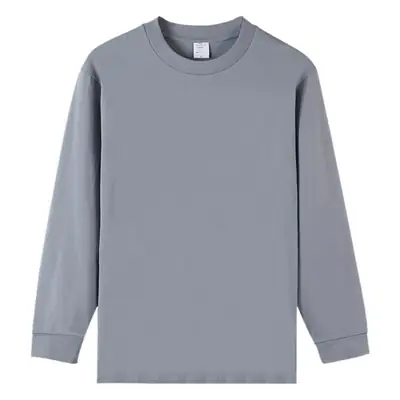 Men's Orange Long Sleeve Cotton T-Shirt 260g