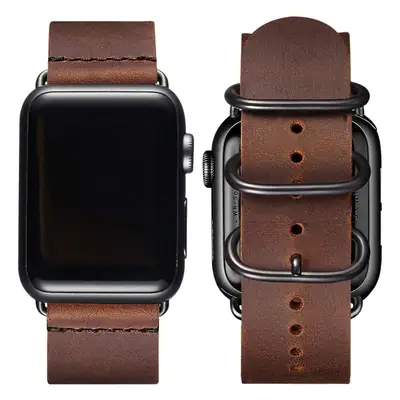 Apple Watch 3 Ring Buckle Frosted Leather Strap 22mm