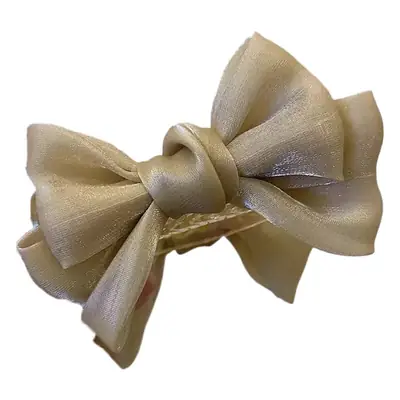 Gold Gauze Bow Hairpin for Women