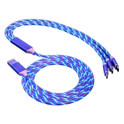 Fast Charging Data Cable One to Three Car Luminous Gradient
