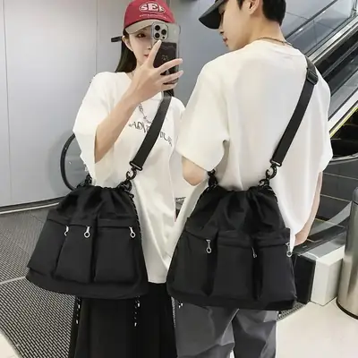 Black Crossbody & Shoulder Bag Set for Men Women