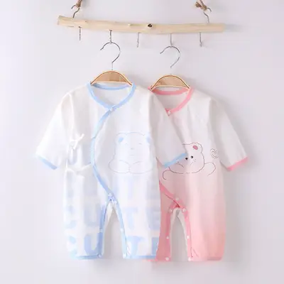 Baby Pajamas Set Cotton One Piece Blue Pink