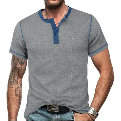 Men's White Retro T-Shirt Short Sleeve 2023 Summer