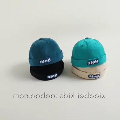 Baby Cap White Cotton Spring Autumn Boys Girls