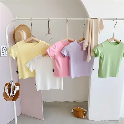 Girls' 2023 Summer Modal T-Shirt 20 Colors
