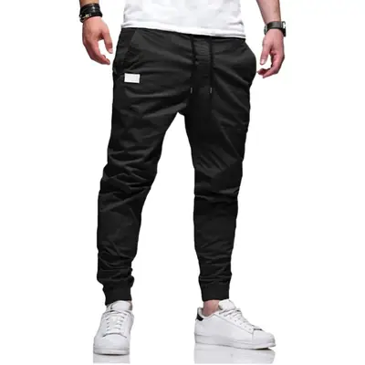 Men's Black Slim Fit Work Pants 2024