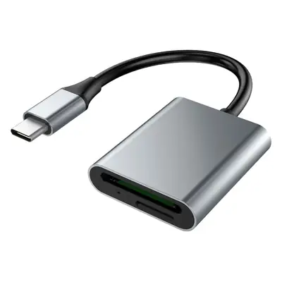 Type-C 2-Card Reader with SD4.0 TF Memory Card