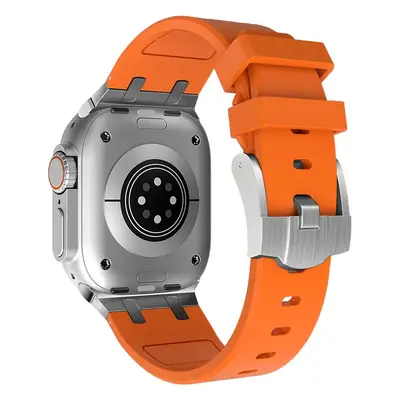 Apple Watch with Liquid Silicone Strap 49MM White