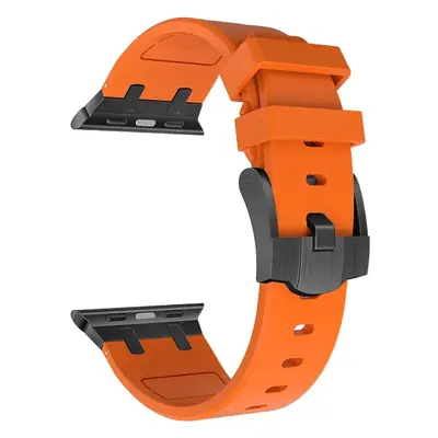 Orange Liquid Silicone Watch Strap for Apple Watch Ultra