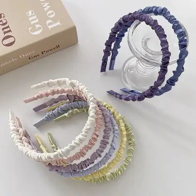 Cream Sweet Satin Hairband for Women