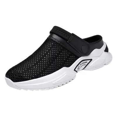 2023 Summer Flip-Flops Large Size Cross-Border Men's Half Slippers Men's Sandals for Students Hole Toe Sandals Beach Shoes