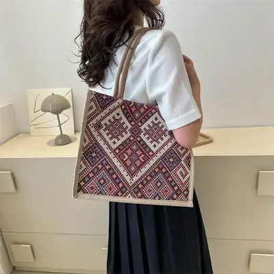 Large Capacity Ethnic Handbag for Women