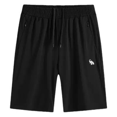 Men Black Ice Silk Sports Shorts Summer Breathable