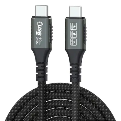 USB4.0 Type C Bidirectional Fast Charging Cable 8K HD